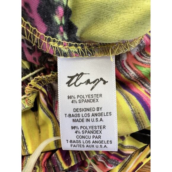 T-Bags Los Angeles Women’s Halter Mini Dress In Neon Carnival Size XS - Picture 9 of 9